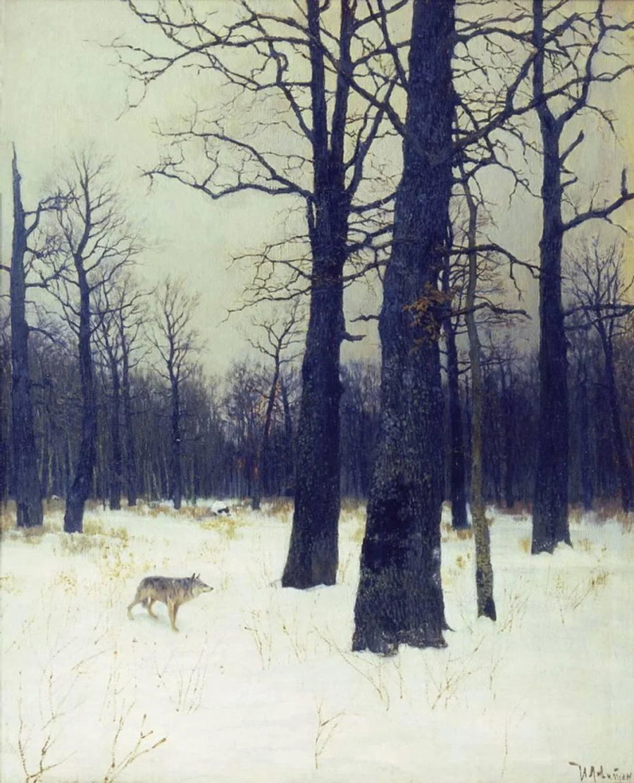 Hiver dans la forêt, peinture de Isaac Levitan