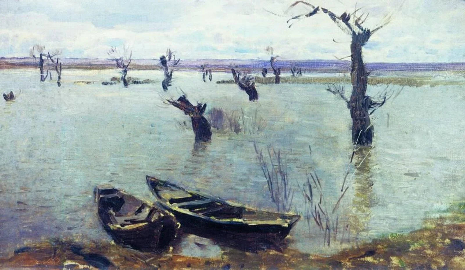 Haute eau, peinture de Isaac Levitan