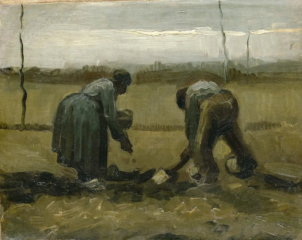 Reproduction du tableau « Travail des champs - Vincent van Gogh » par Alpha Reproduction en peinture à l’huile