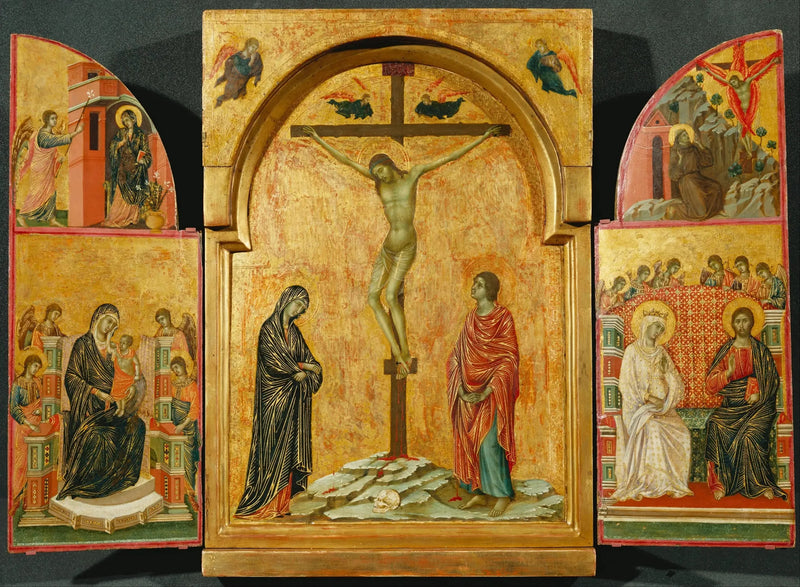 Триптих: Распятие и другие сцены - Duccio di Buoninsegna