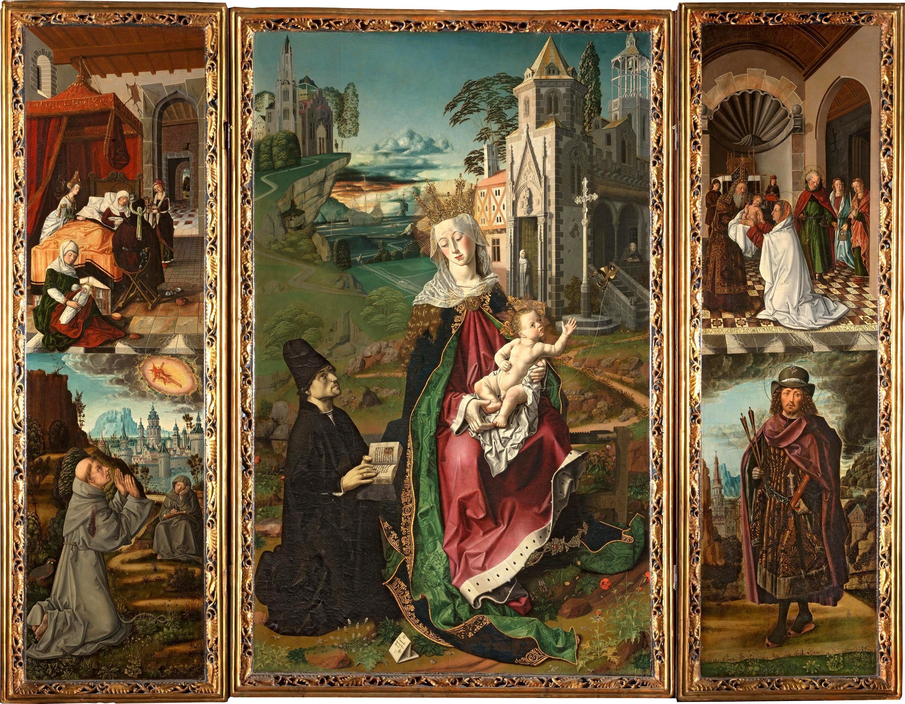 Triptyque de la Vierge de Montserrat - Bartolomé Bermejo - Alpha Reproduction