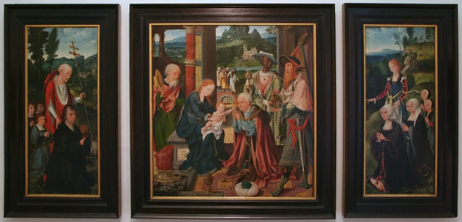 Триптих, изображающий Поклонение волхвов - Joos van Cleve
