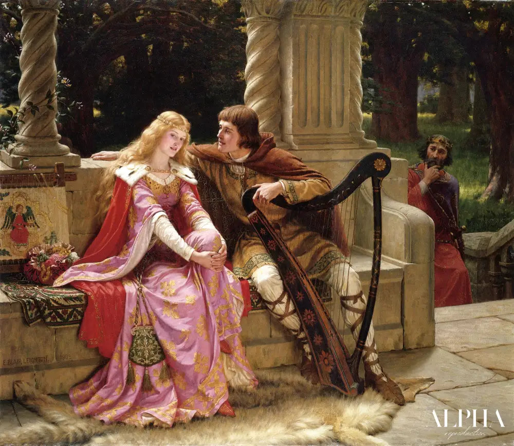 Tristan et Isolde - Edmund Leighton - Reproductions de tableaux et peintures haut de gamme