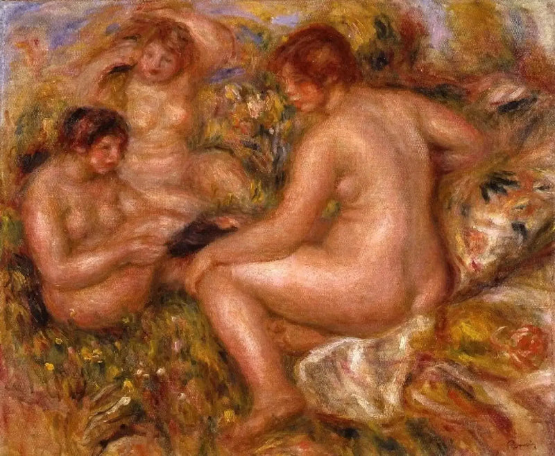 Три купальщицы - Пьер-Огюст Ренуар
