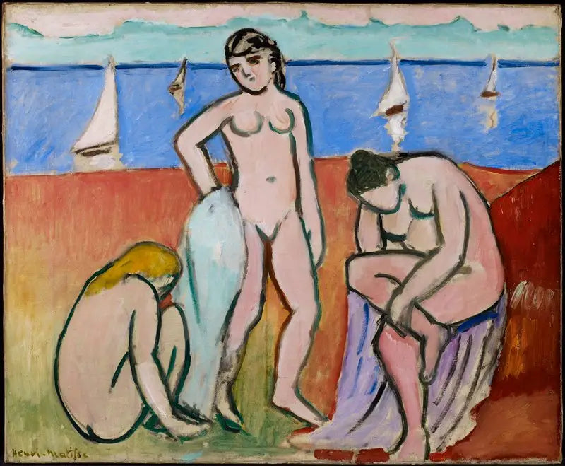 Reproduction du tableau « Trois Baigneuses - Henri Matisse » par Alpha Reproduction en peinture à l’huile