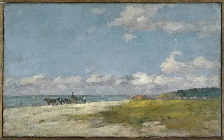 Trouville, La Plage - Eugène Boudin image 1 copie peinte à la main à l’huile