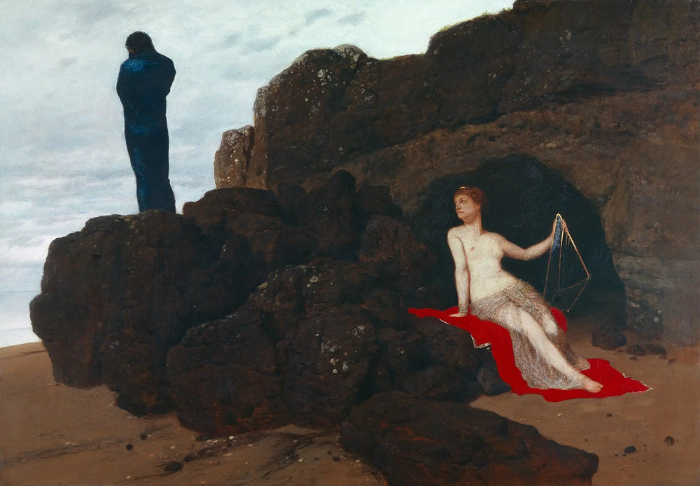 Ulysse et Calypso - Arnold Böcklin image 1 copie peinte à la main à l’huile