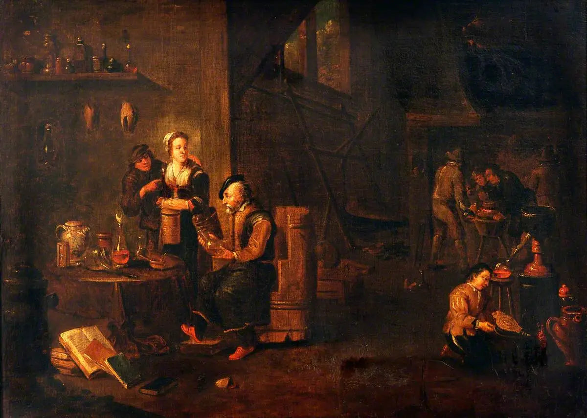 Un alchimiste dans son laboratoire - David Teniers le Jeune - Alpha Reproduction