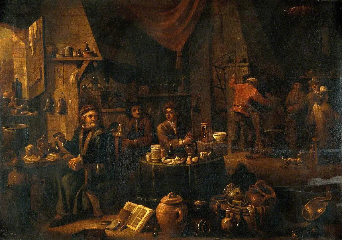 Un alchimiste dans son laboratoire - David Teniers le Jeune - Alpha Reproduction