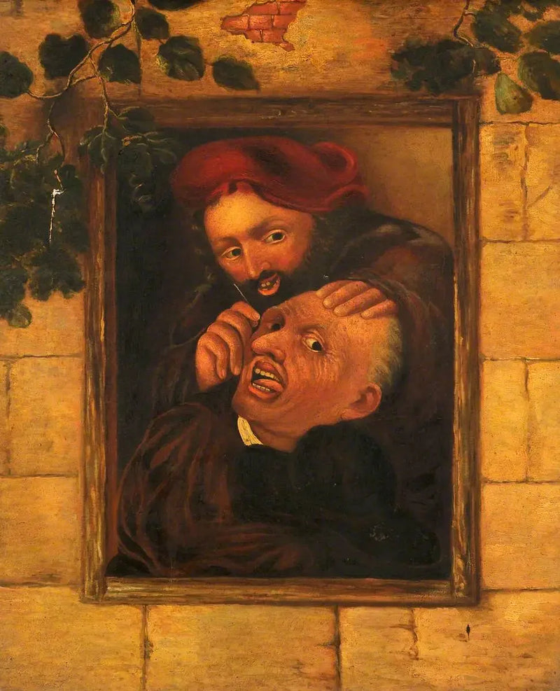 Хирург, оперирующий голову мужчины - Давид Тенье младший