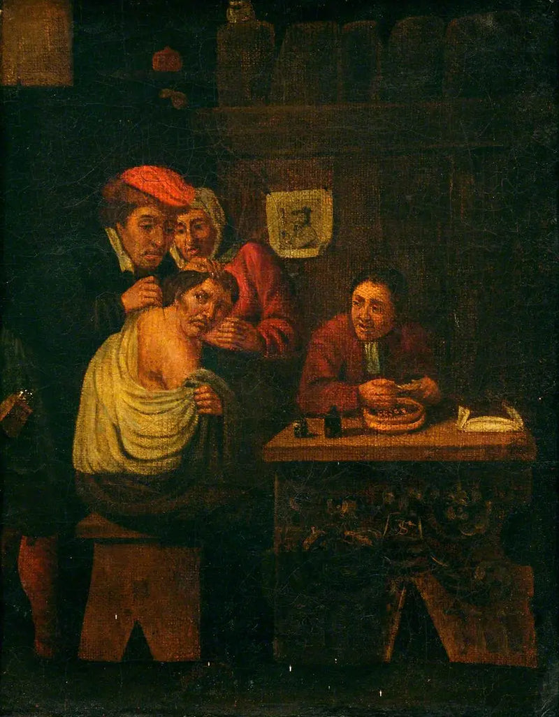 Хирург, оперирующий плечо мужчины - Давид Тенирс Младший