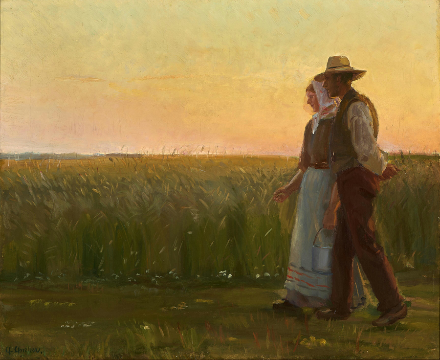 Мальчик и девочка. - Anna Ancher