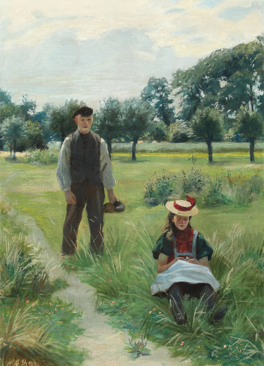 Один летний день с молодым человеком и женщиной. - H. A. Brendekilde