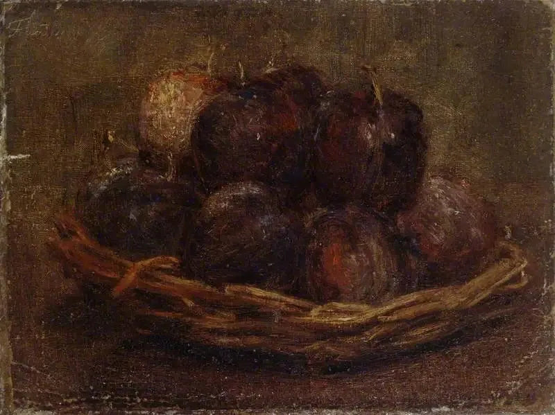 Корзина с синими сливами - Анри Фантен-Латур