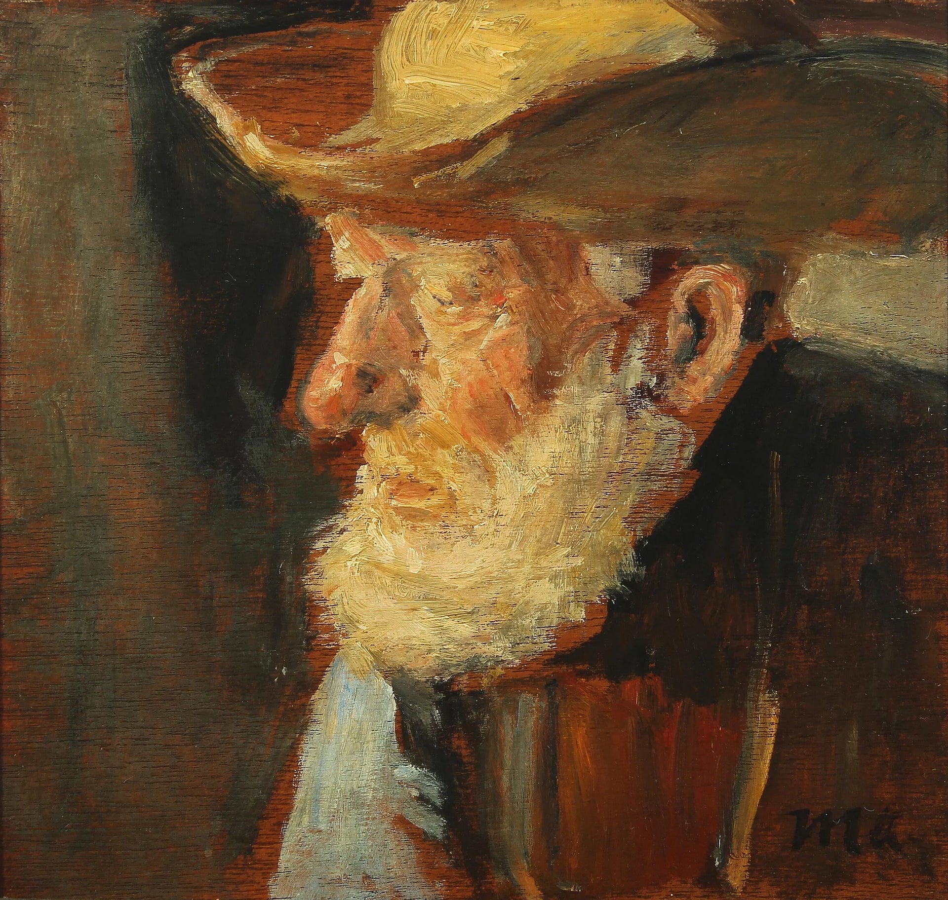Un pêcheur pensif de Skagen. - Michael Peter Ancher image 1 tableau peint à l’huile sur toile