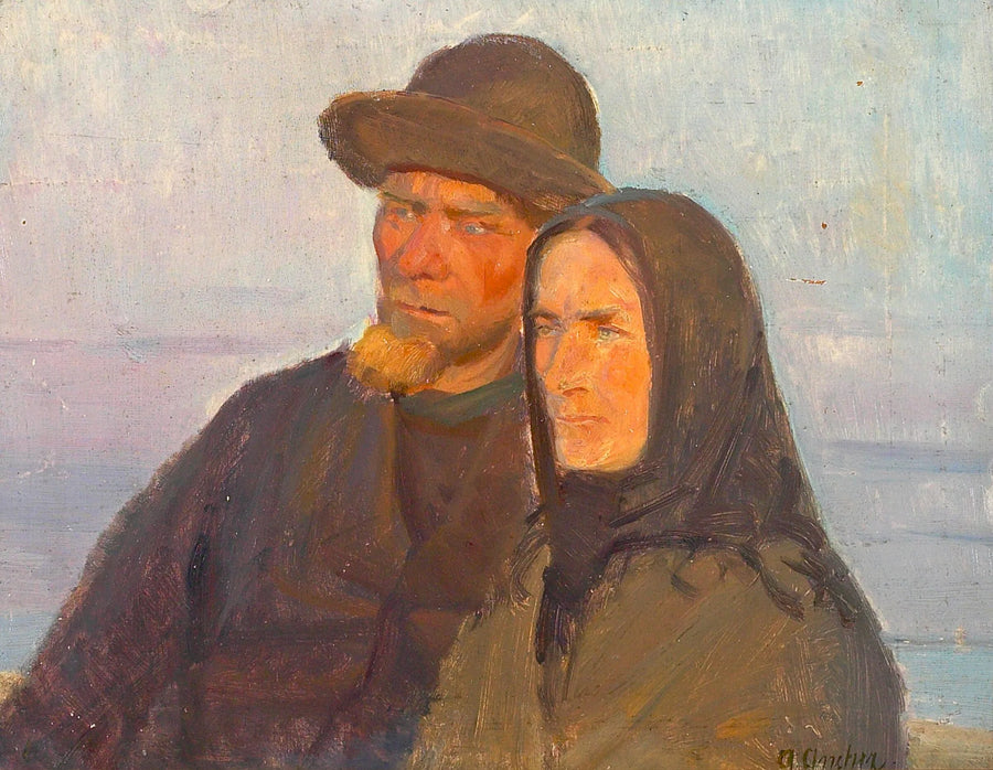 Портрет Оле Маркстрёма и его жены. - Anna Ancher