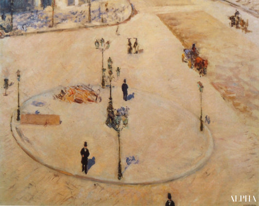 Un refuge, boulevard Haussmann - Caillebotte - Reproductions de tableaux et peintures haut de gamme