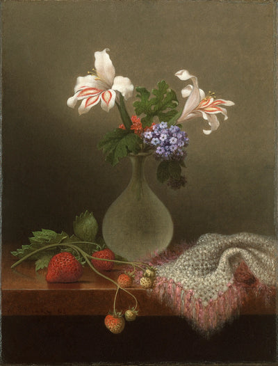Un vase de lys des blés et d’héliotrope - Martin Johnson Heade - Alpha Reproduction
