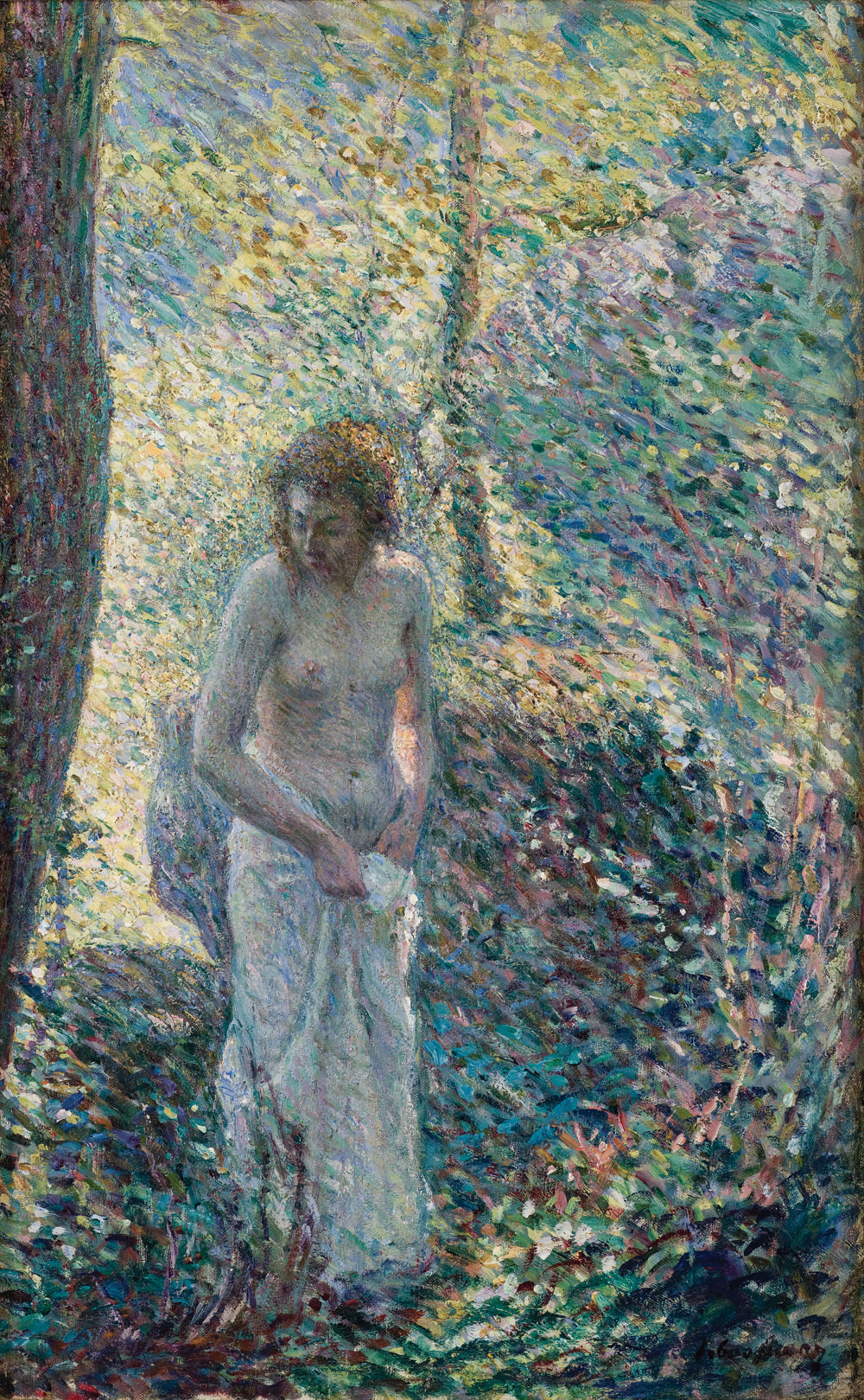 Una joven en el bosque - Henri Lebasque