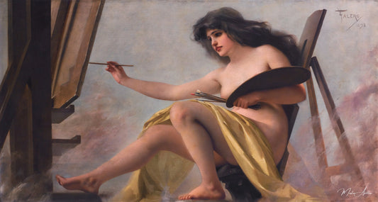 Une allégorie de l'art - Luis Ricardo Falero - Reproductions de tableaux et peintures haut de gamme