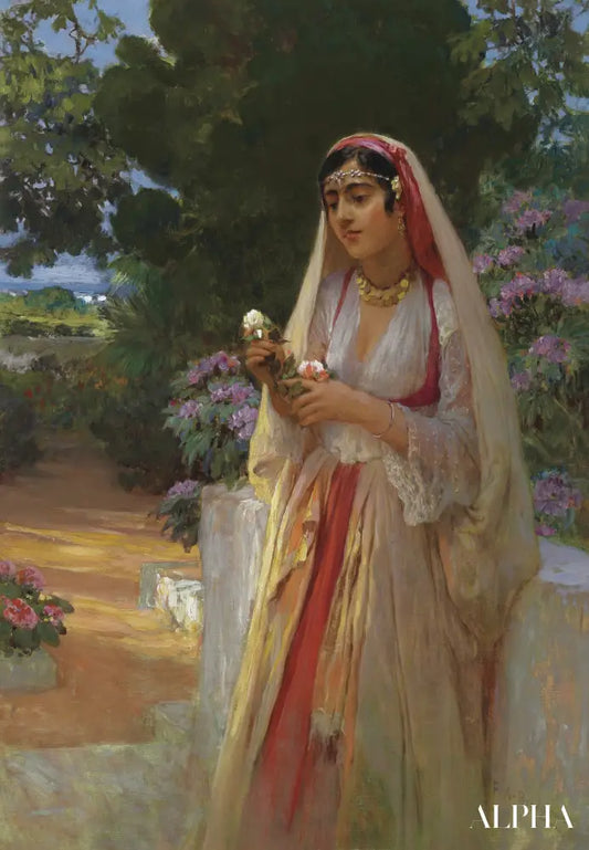 Une beauté orientale - Frederick Arthur Bridgman - Reproductions de tableaux et peintures haut de gamme