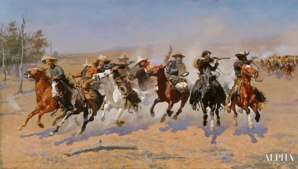 Une course pour le bois - Frederic Remington - Reproductions de tableaux et peintures haut de gamme