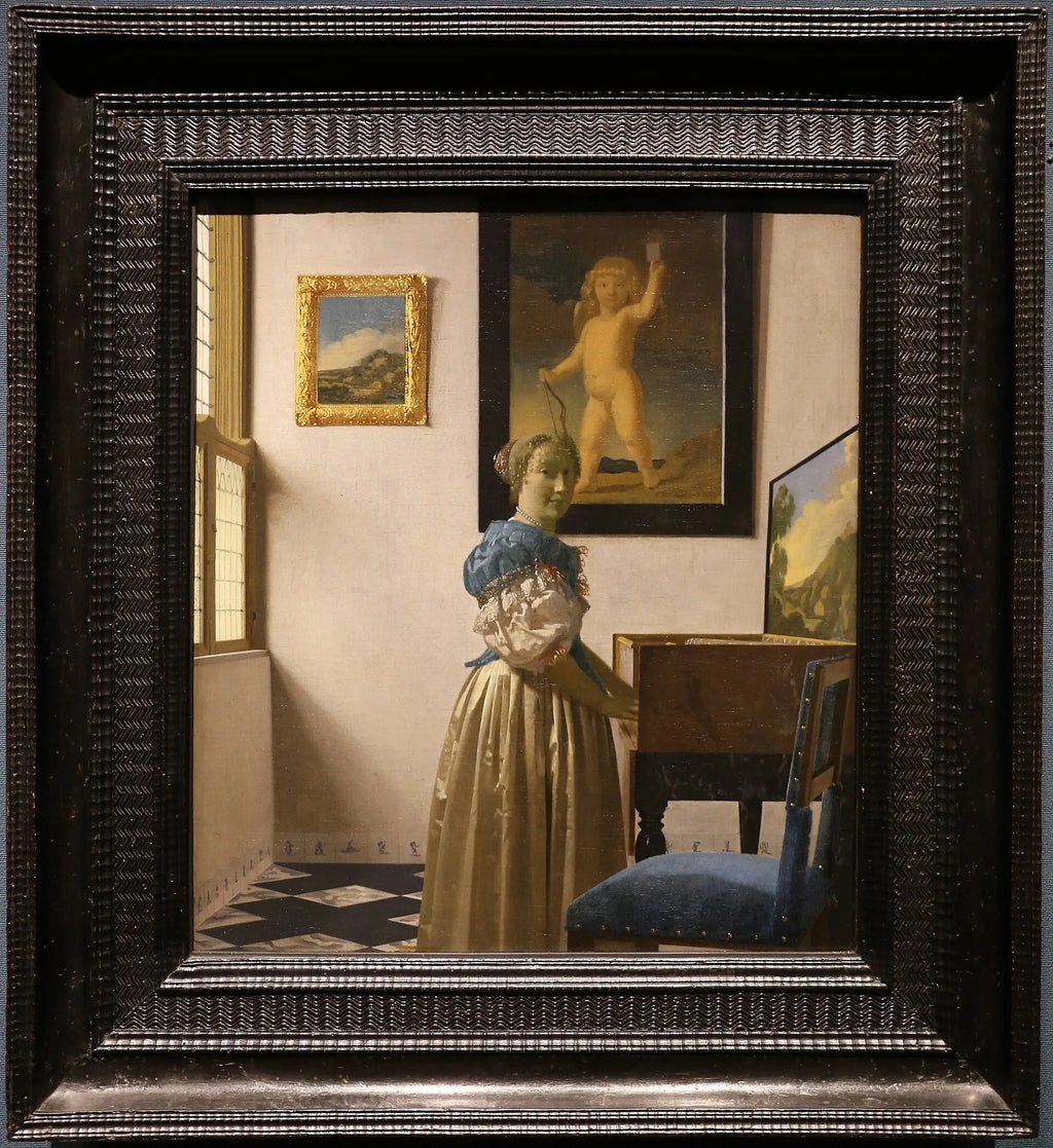 Une dame debout au virginal - Johannes Vermeer - Alpha Reproduction