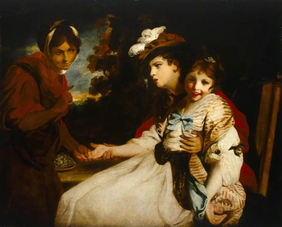 Une diseuse de bonne aventure - Joshua Reynolds image 1 reproduction artisanale de tableau
