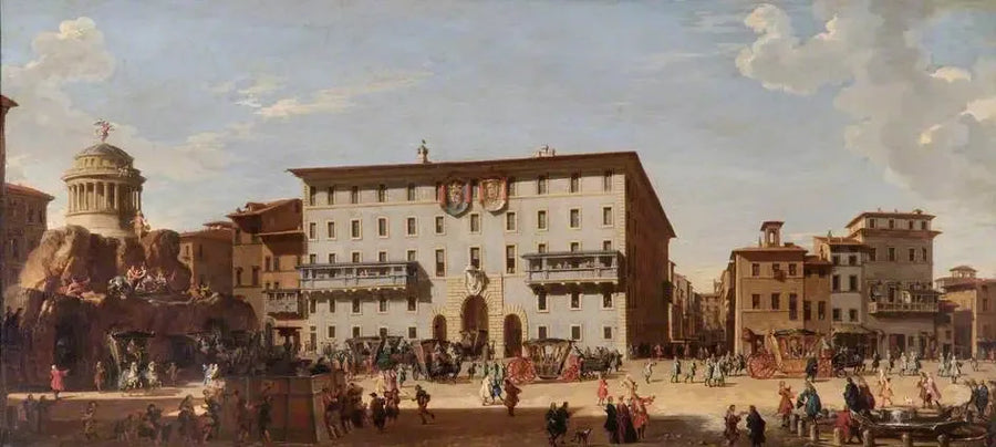 Праздник на Пьяцца ди Спанья, Рим, 1727 - Джованни Паоло Панини
