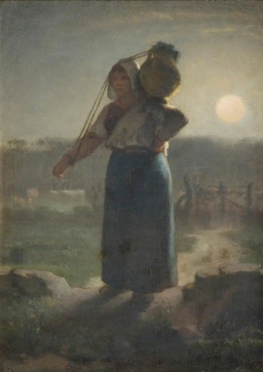 Une laitière - Jean-François Millet image 1 copie de tableau peinte à la main