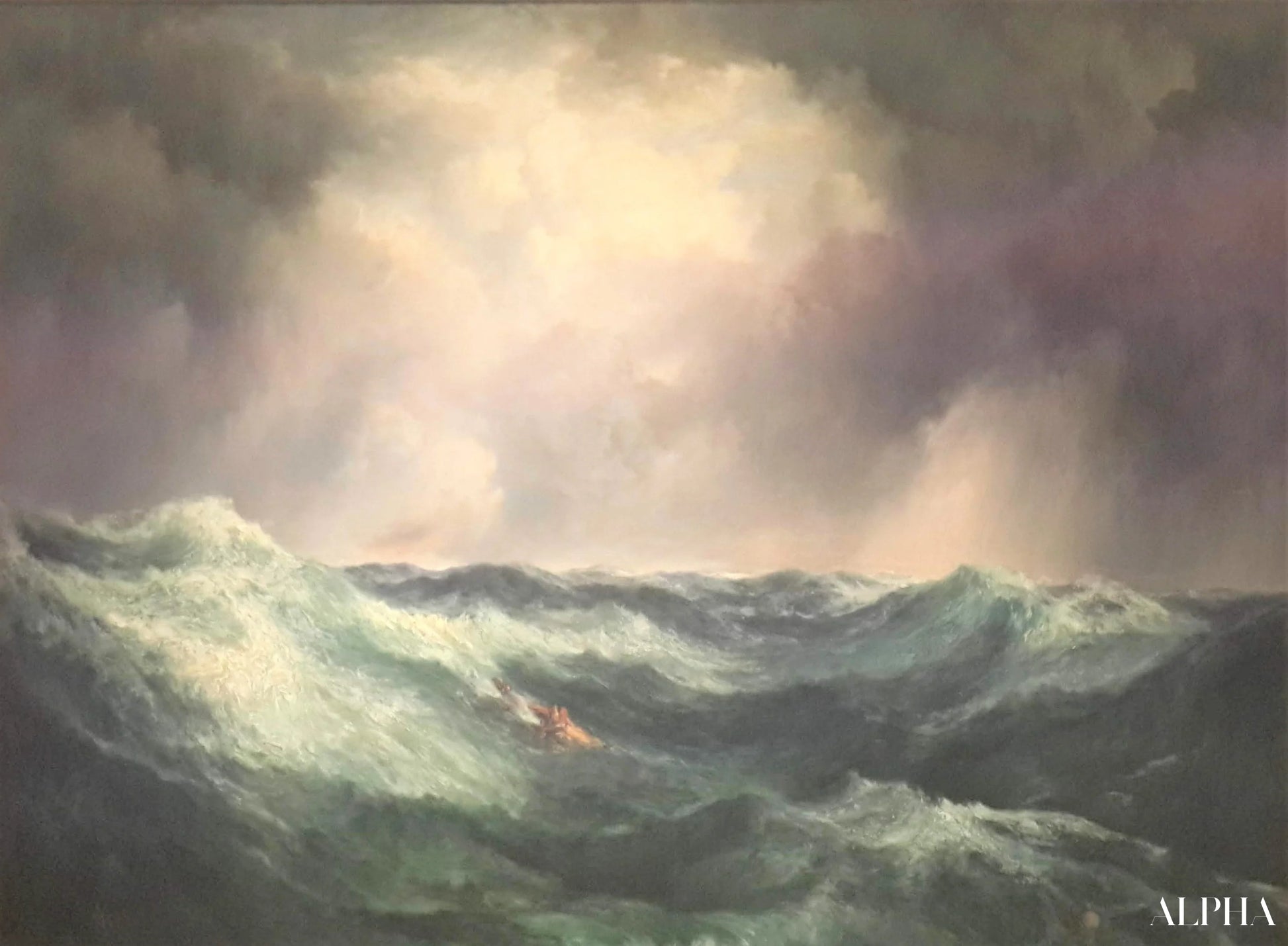 Une mer en colère, 1887 - Thomas Moran - Reproductions de tableaux et peintures haut de gamme