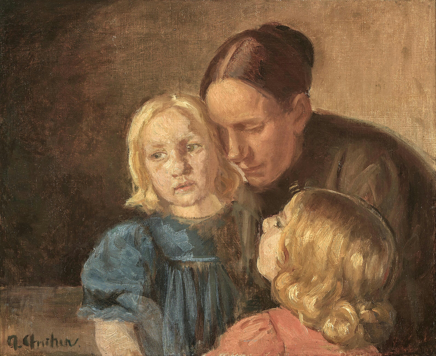 Мать с детьми. - Anna Ancher