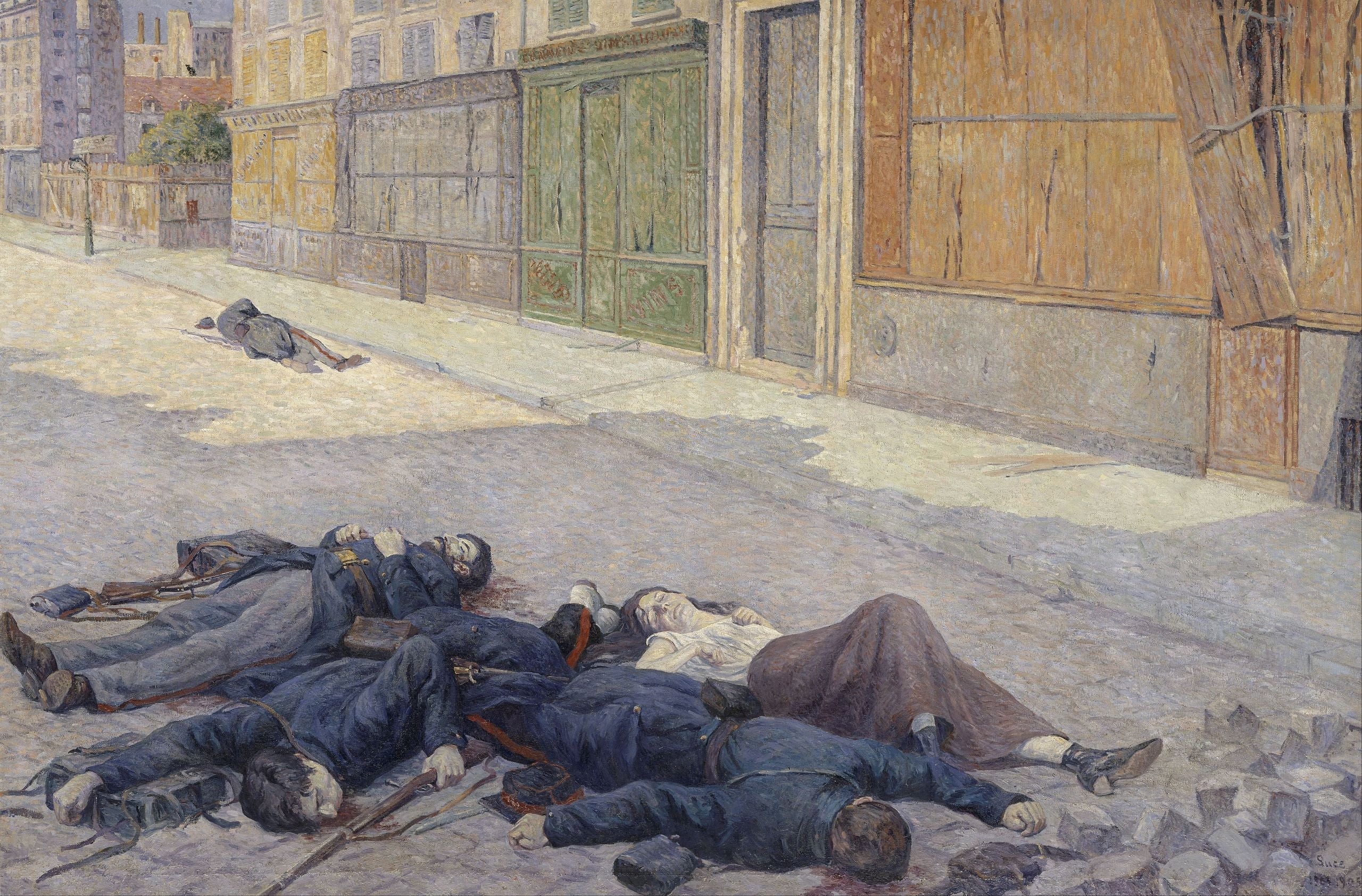 Une rue de Paris en mai 1871 - Maximilien Luce - Alpha Reproduction