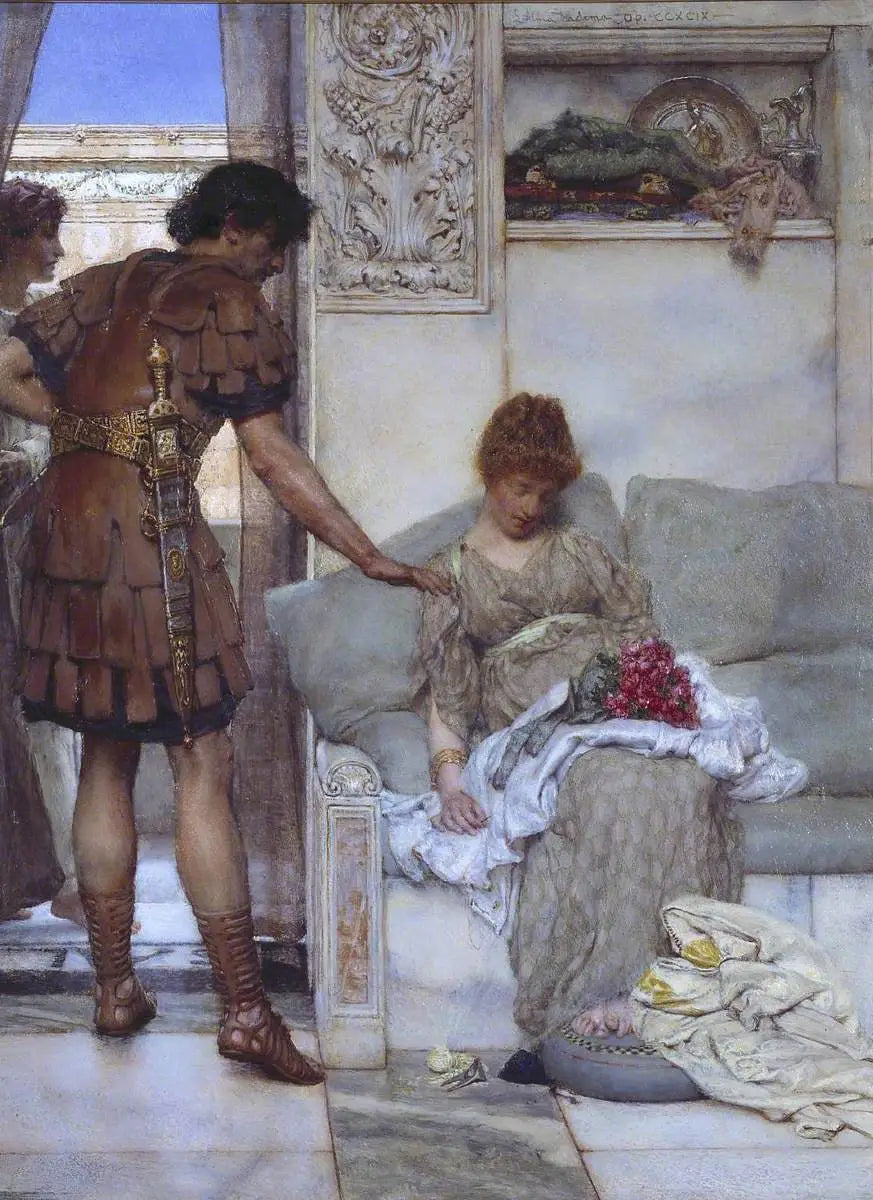 Une salutation silencieuse - Lawrence Alma-Tadema - Alpha Reproduction