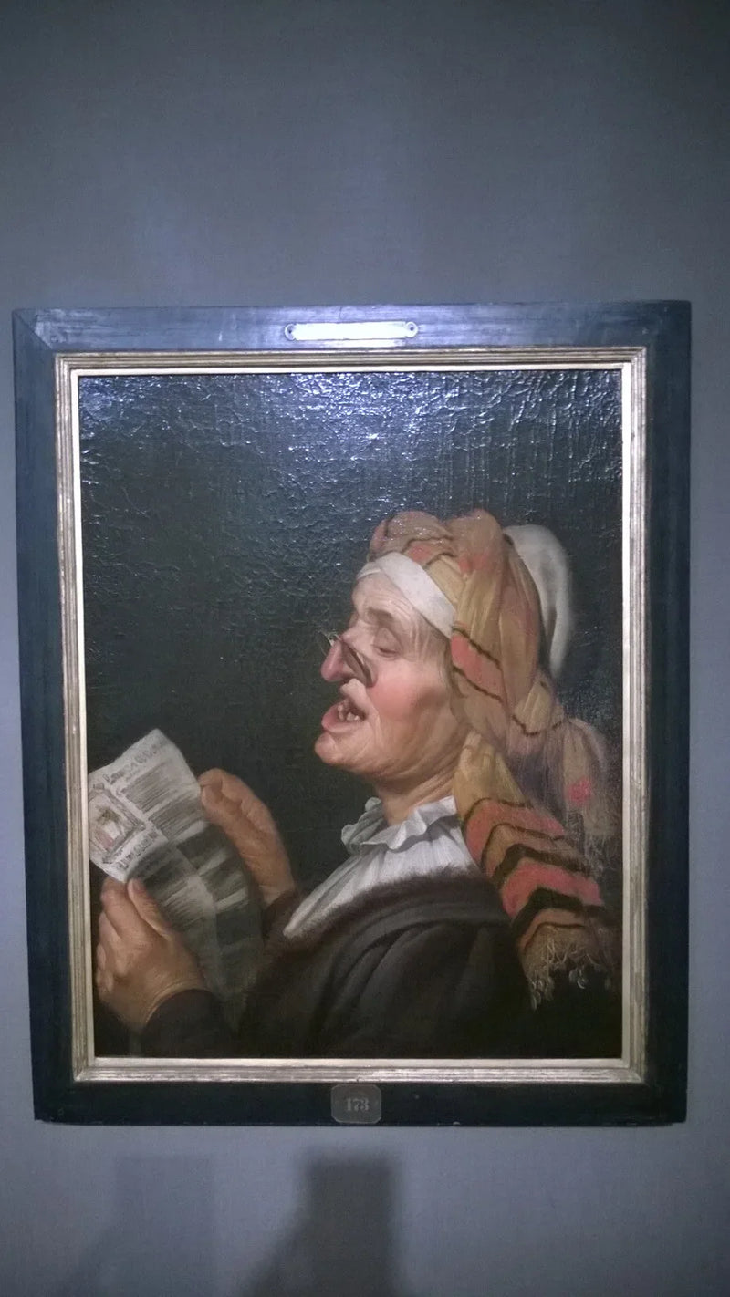 Старая женщина, поющая - Gerrit van Honthorst