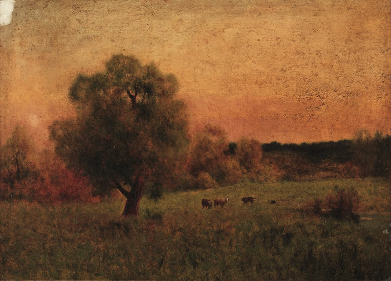 Коровы в поле - Джордж Иннесс