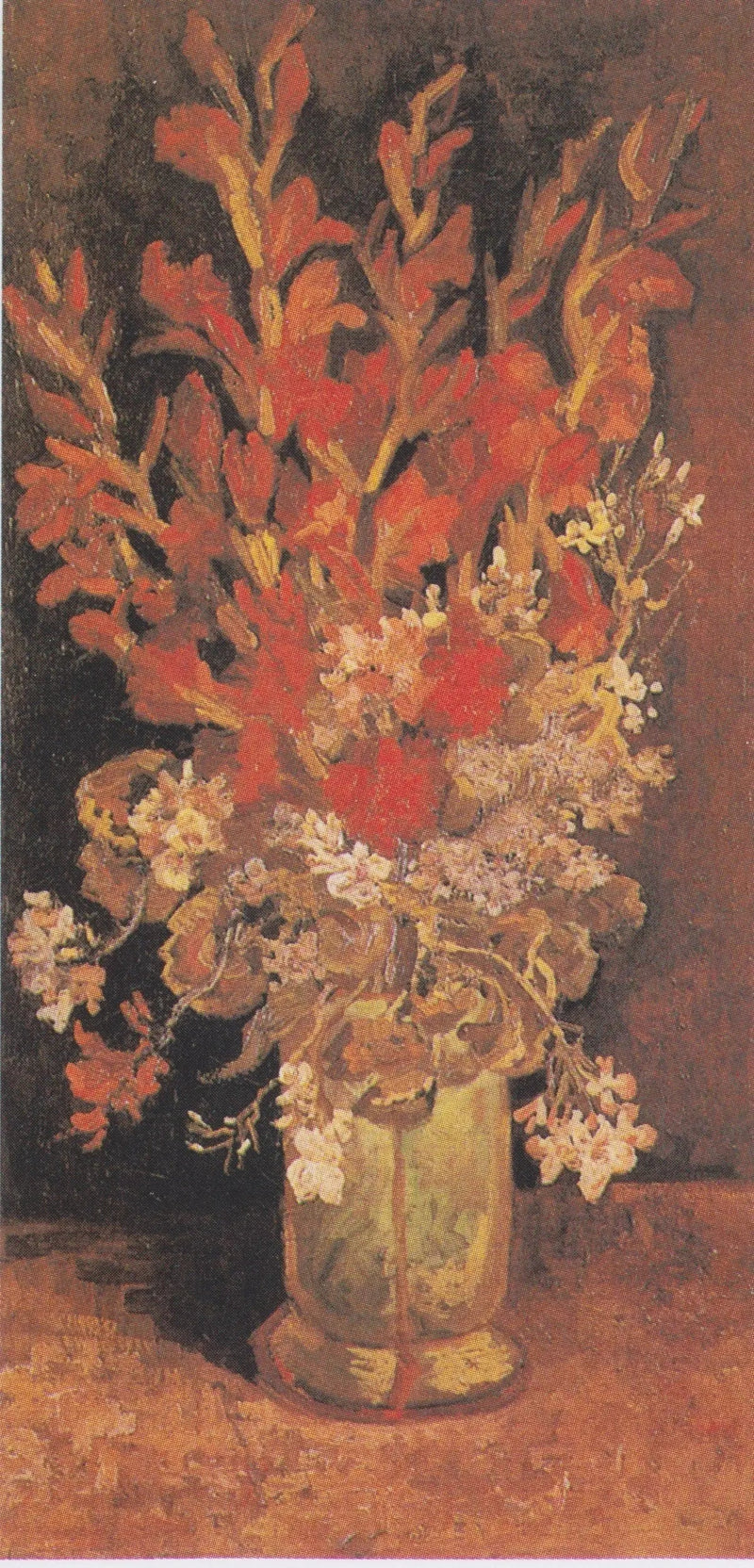 Ваза с гладиолусами и гвоздиками - Vincent van Gogh