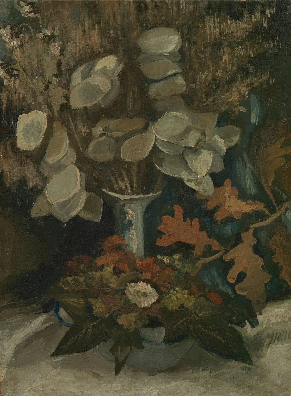 Reproduction du tableau « Vase avec honnêteté - Vincent van Gogh » par Alpha Reproduction en peinture à l’huile