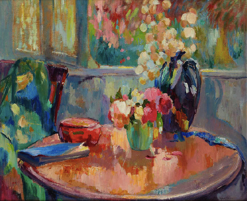 Вазы с цветами на столике - Роберт Антуан Пиньон