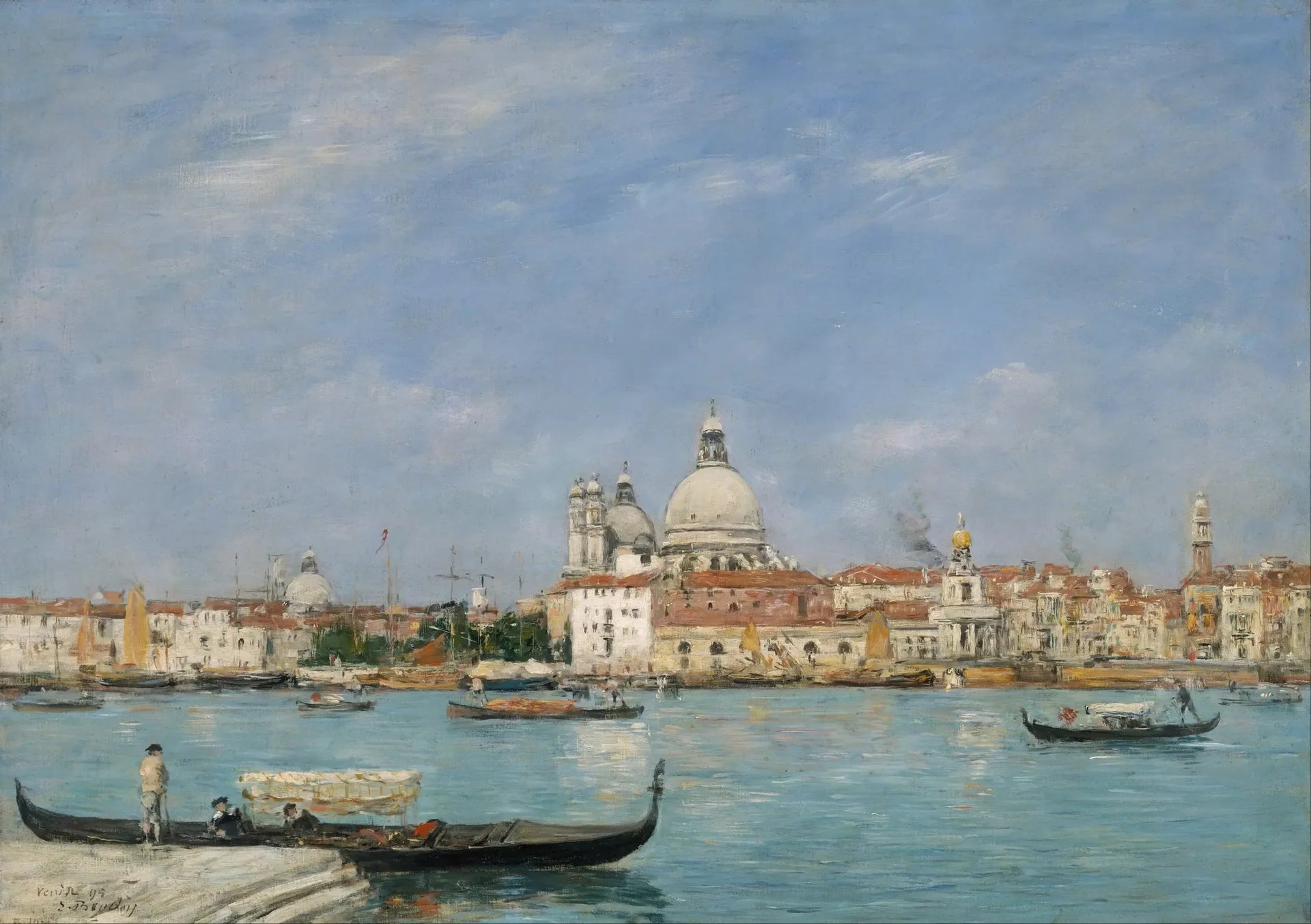 Venise, Santa Maria della Salute de San Giorgio - Eugène Boudin image 1 reproduction d’œuvre d’art à l’huile