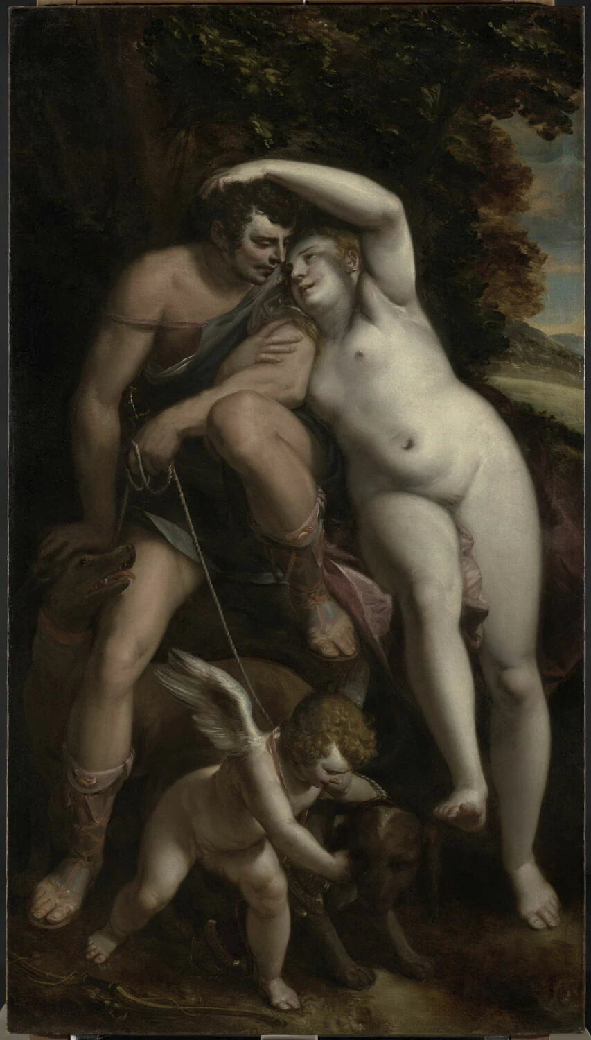 Vénus et Adonis - Luca Cambiaso
