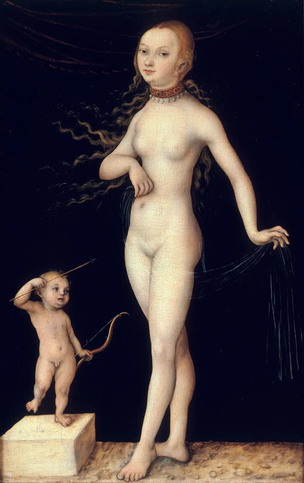 Vénus et Cupidon - Lucas Cranach the Elder image 1 reproduction artisanale de tableau