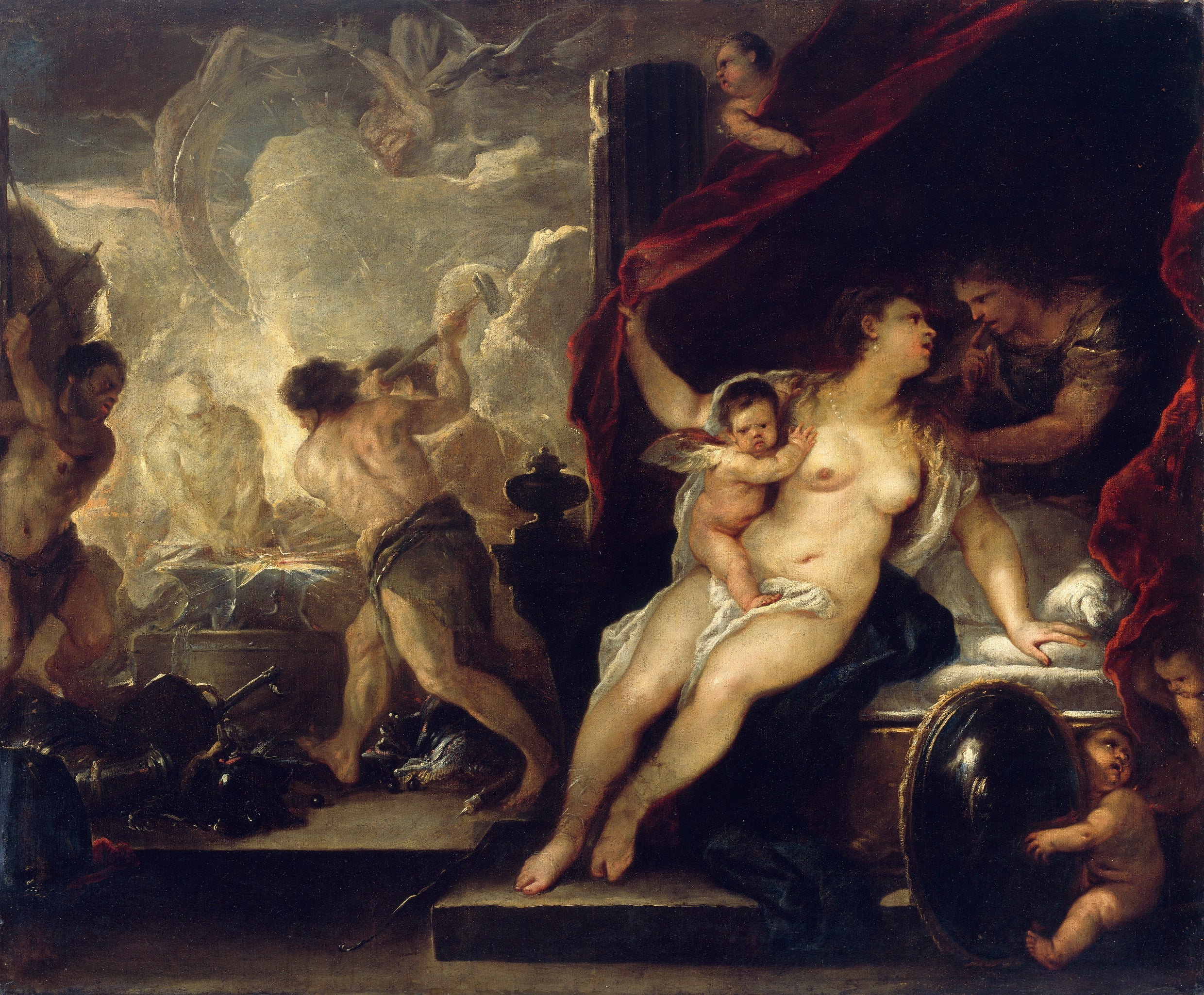 Vénus Mars et la forge de Vulcain - Luca Giordano - Alpha Reproduction