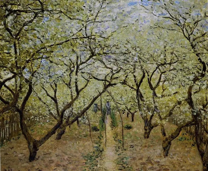 Reproduction du tableau « Verger en fleurs - Claude Monet » par Alpha Reproduction en peinture à l’huile