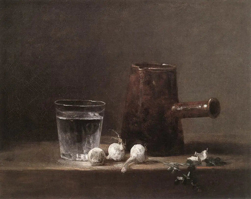 Стакан для воды и кофейник - Жан-Симеон Шарден