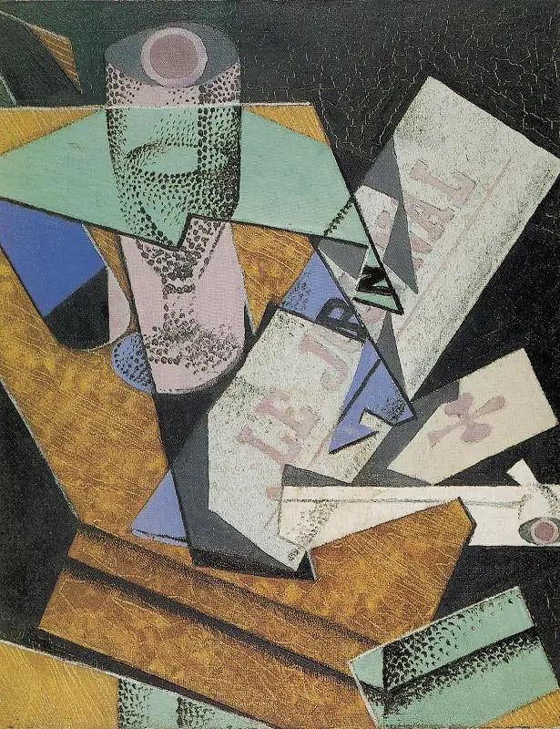 Verre et Journal - Juan Gris - Alpha Reproduction