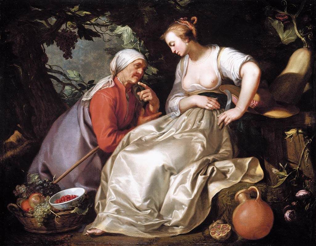 Vertumnus and Pomona - Abraham Bloemaert image 1 tableau peint à l’huile sur toile