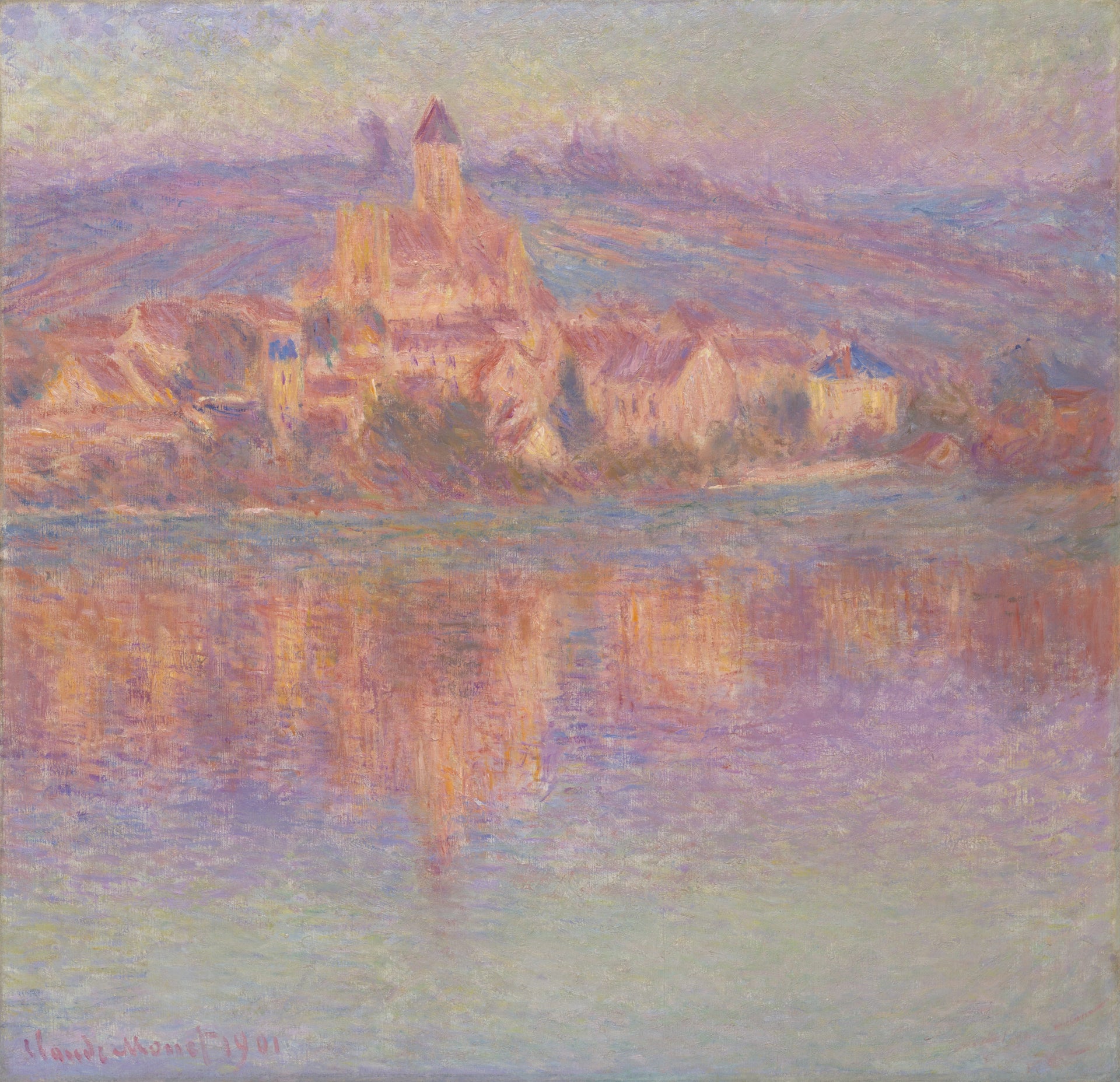 Vétheuil au soleil couchant de Claude Monet, 1901 – Art Institute of Chicago, Wildenstein 1645