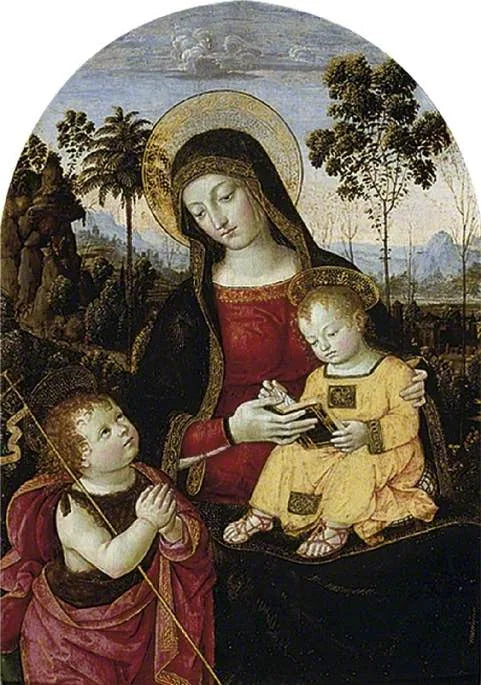 Дева с Младенцем и святой Иоанн Креститель - Pinturicchio