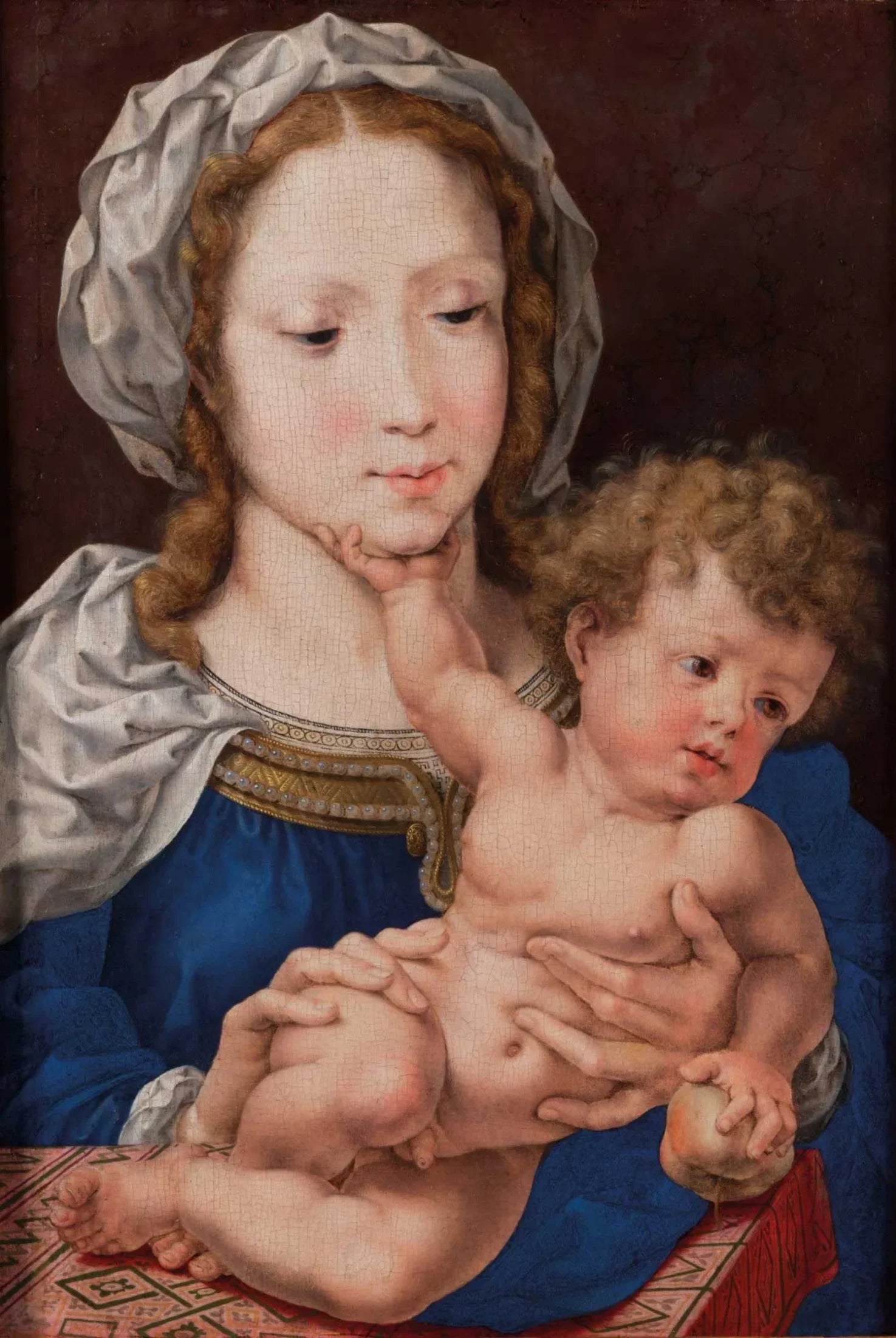 Vierge à l'enfant - Jan Gossaert image 1 reproduction de peinture à l’huile